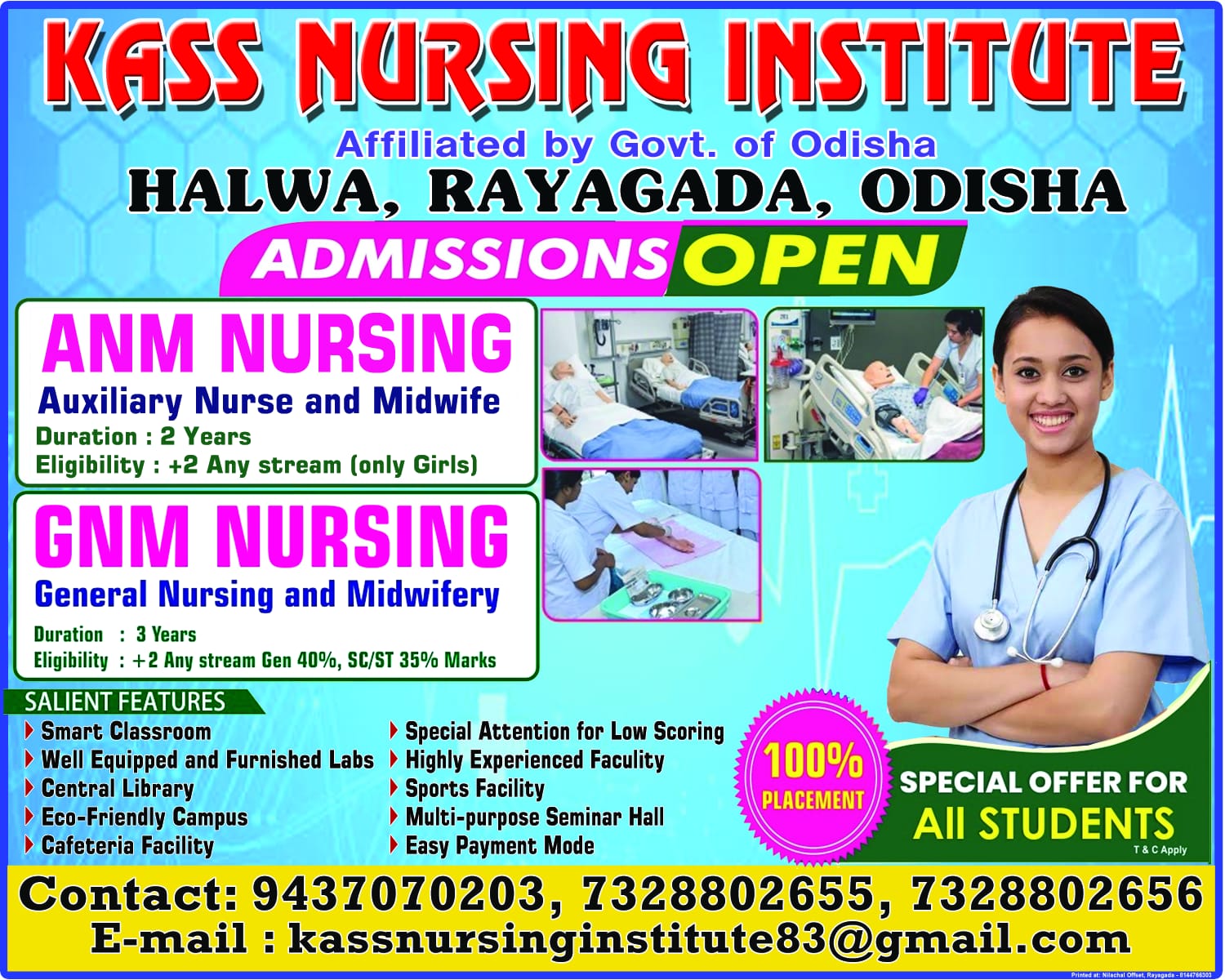KASS Nursing Institute Admission Flyer